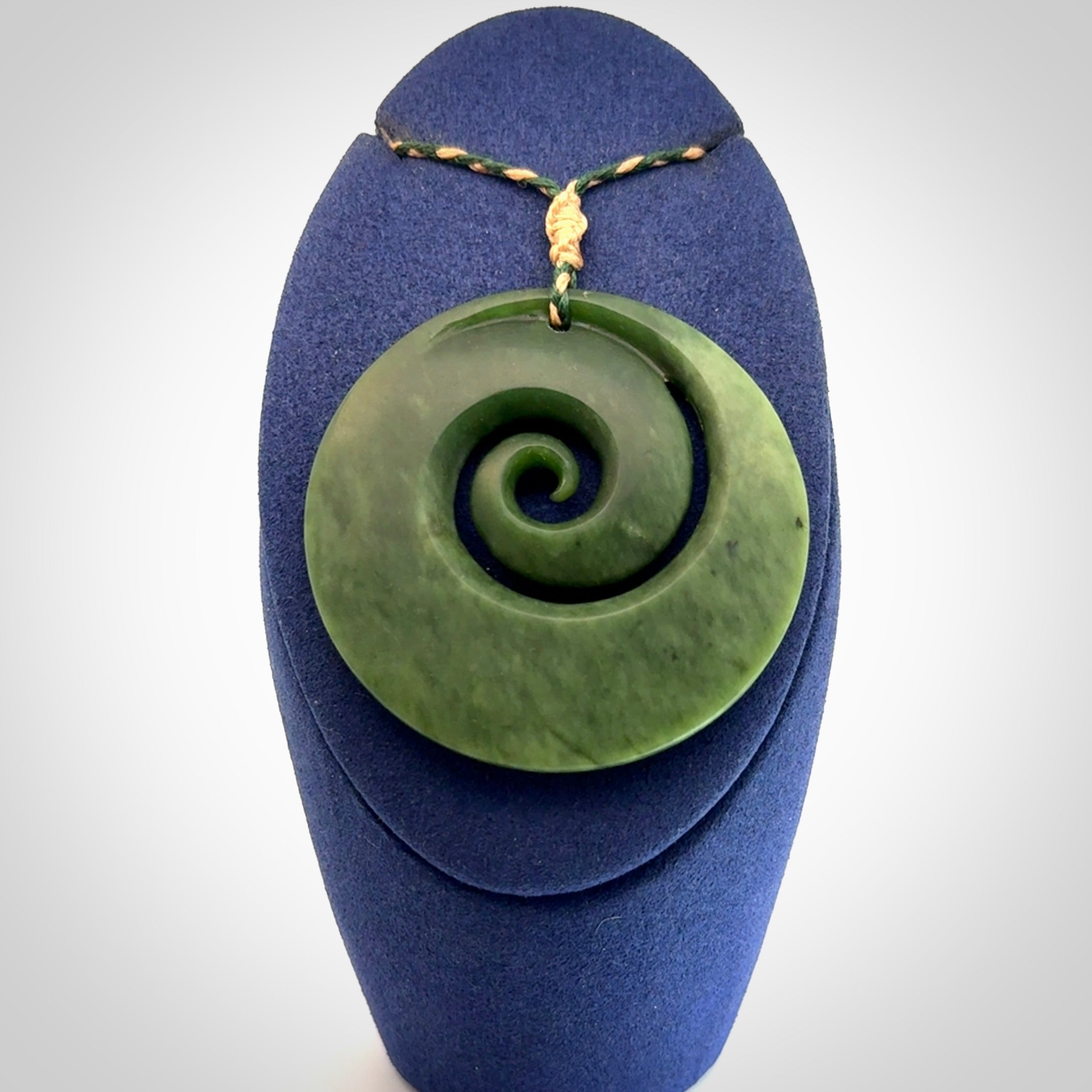 A Full-Bodied, Stand Out, Koru Pendant in Jade