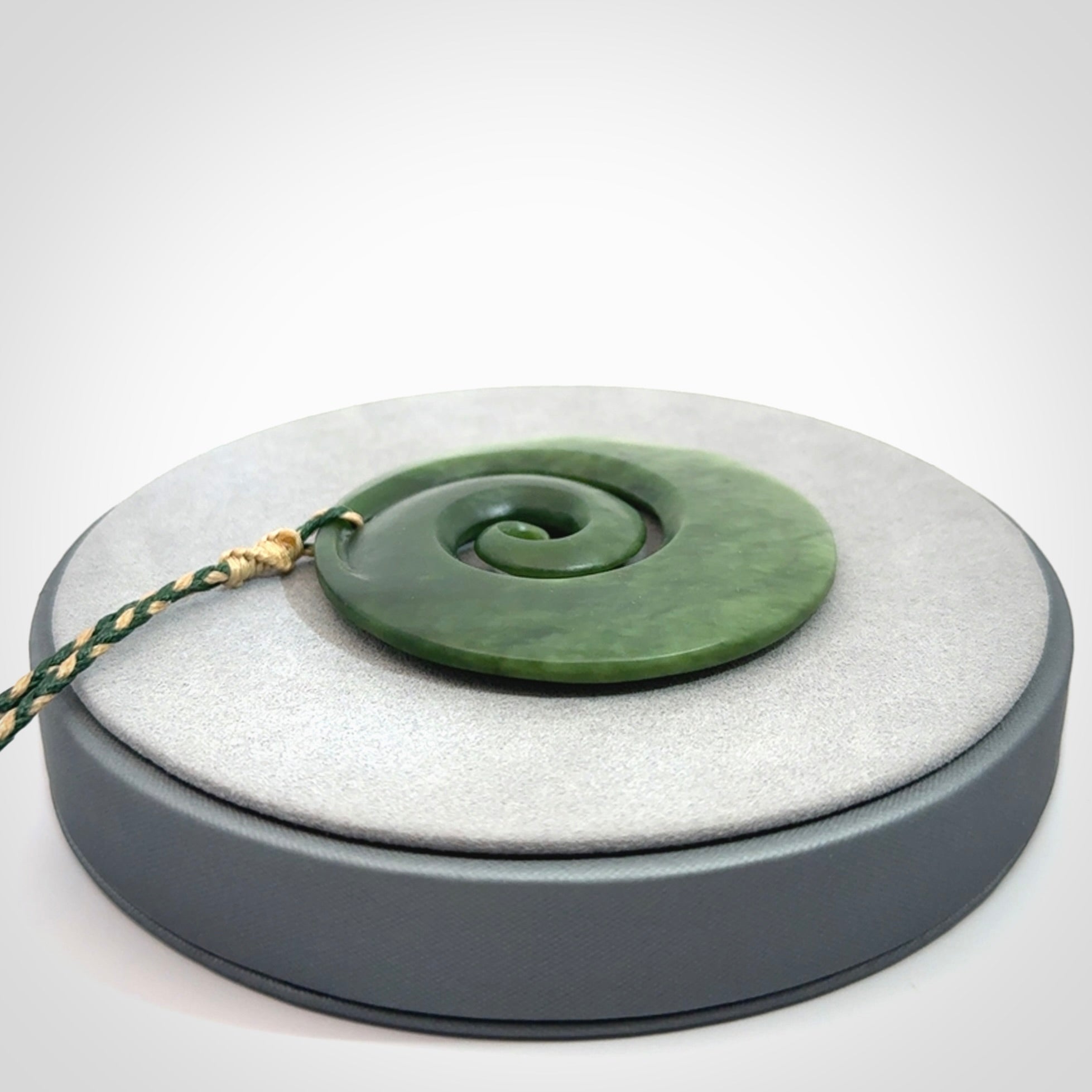 A Full-Bodied, Stand Out, Koru Pendant in Jade