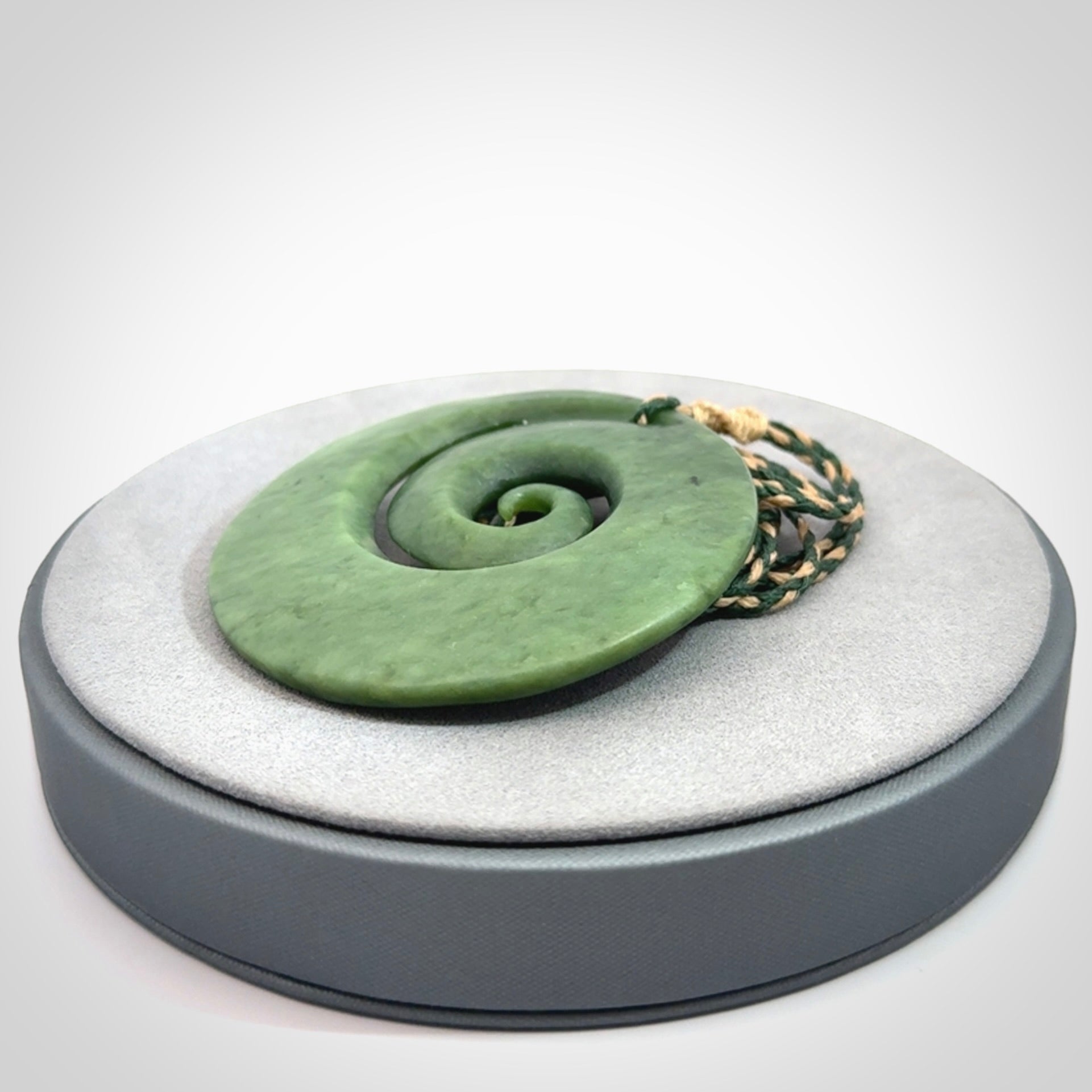 A Full-Bodied, Stand Out, Koru Pendant in Jade