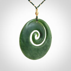 A Full-Bodied, Stand Out, Koru Pendant in Jade