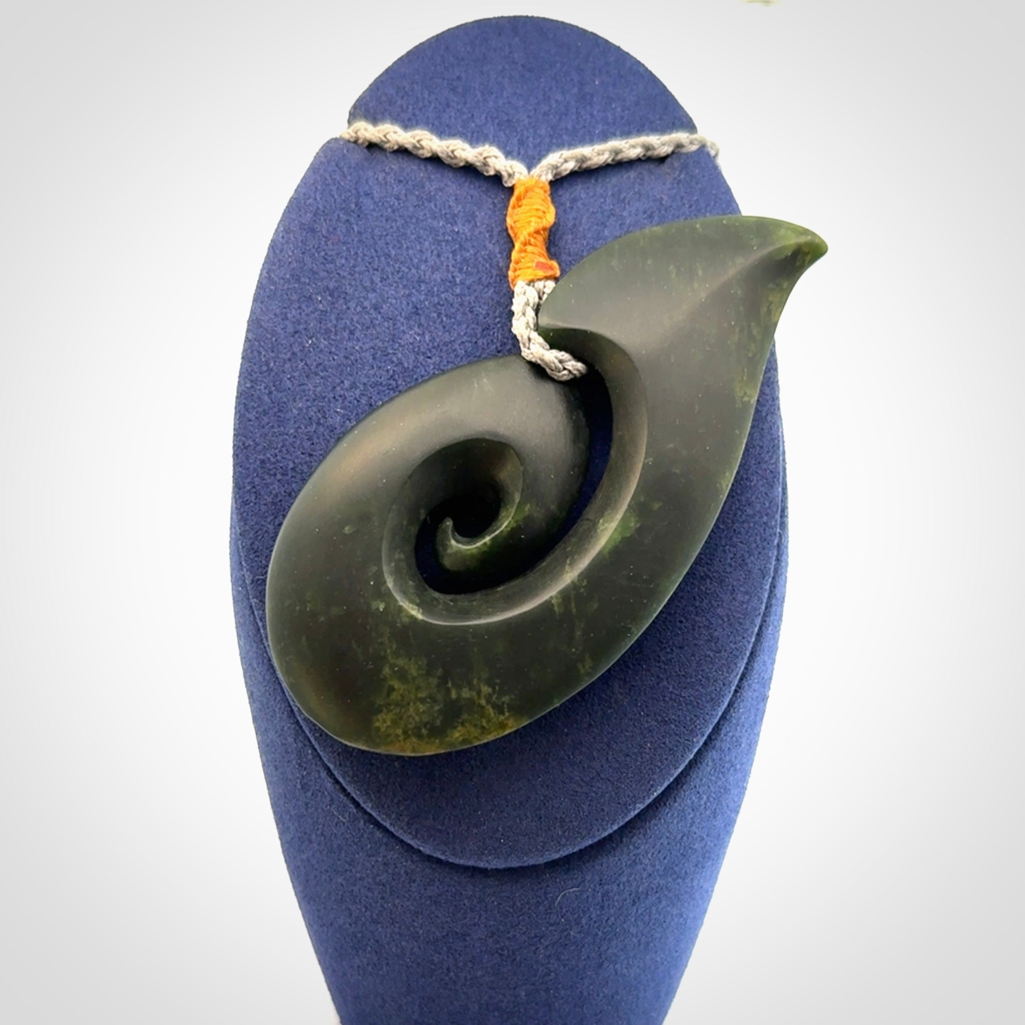 Hand carved New Zealand Jade koru pendant