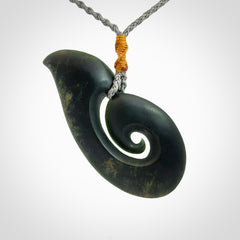 Hand carved New Zealand Jade koru pendant