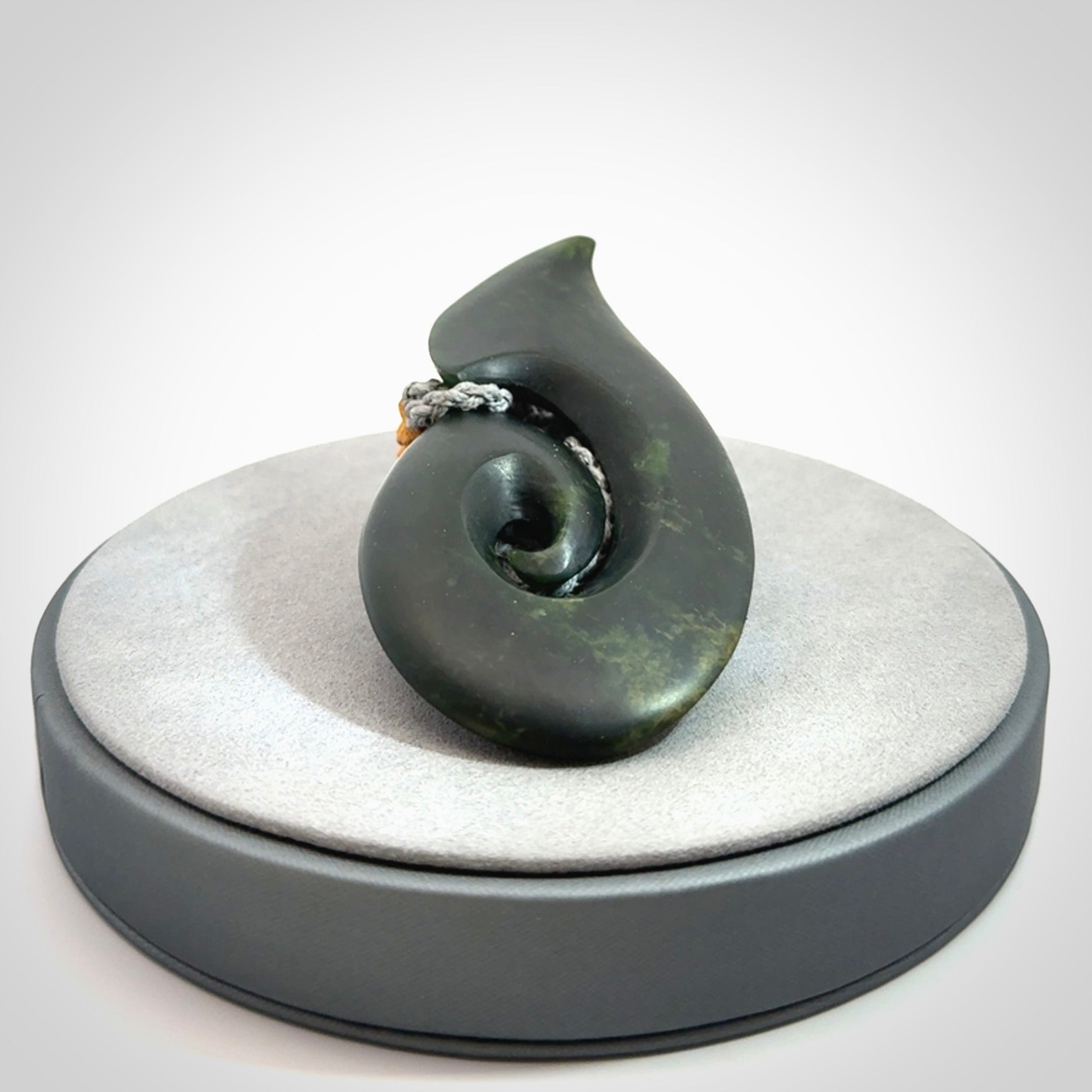 Hand carved New Zealand Jade koru pendant