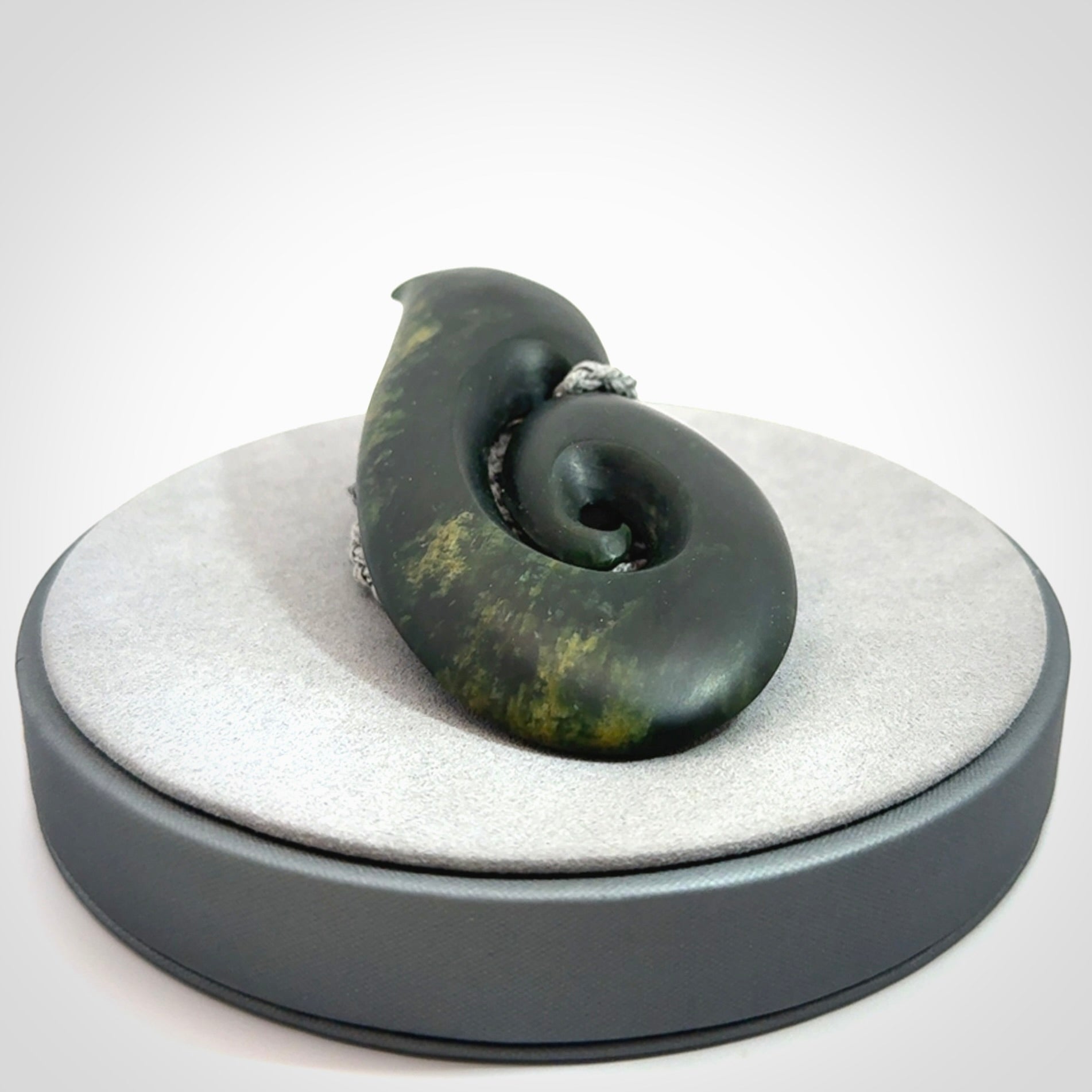 Hand carved New Zealand Jade koru pendant