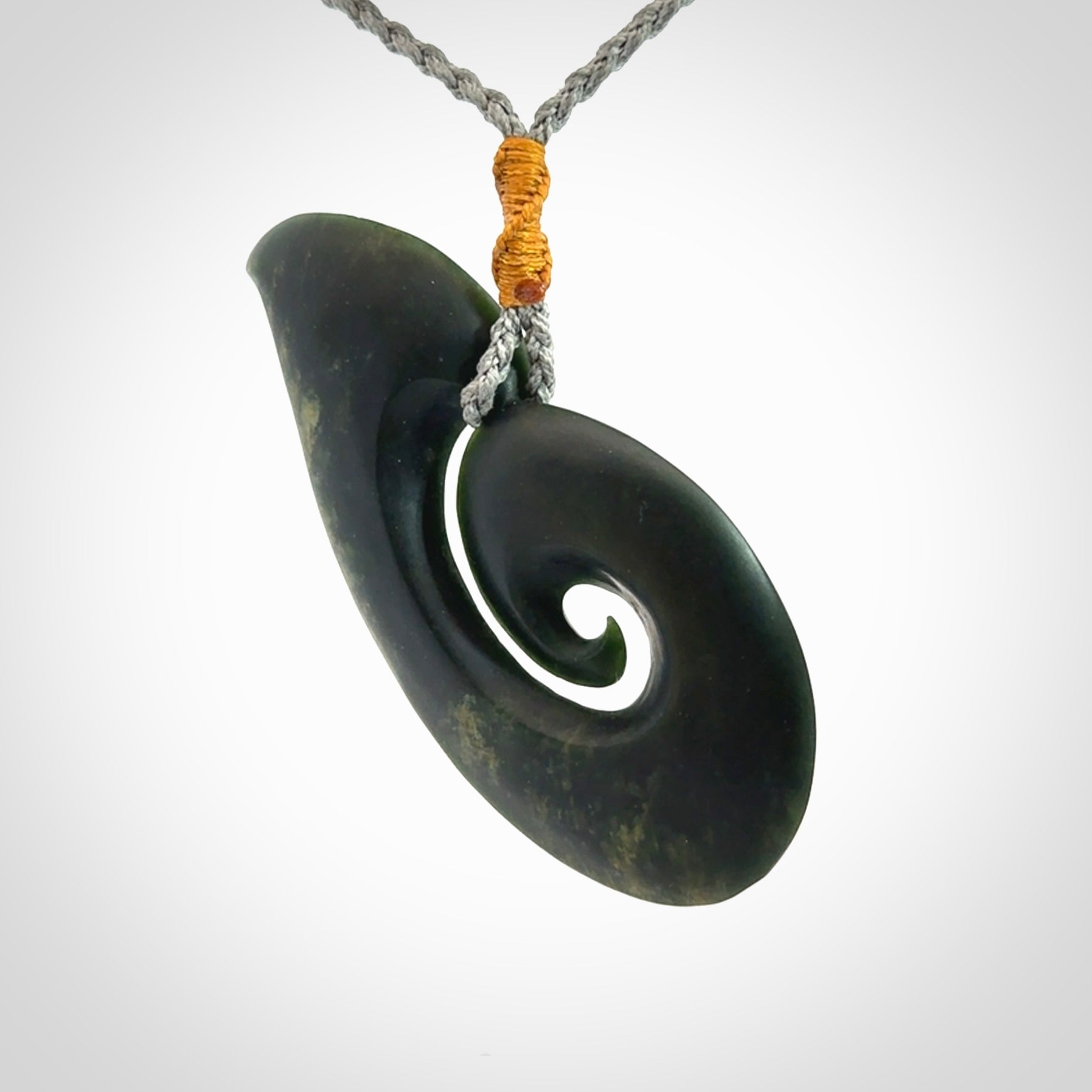 Hand carved New Zealand Jade koru pendant