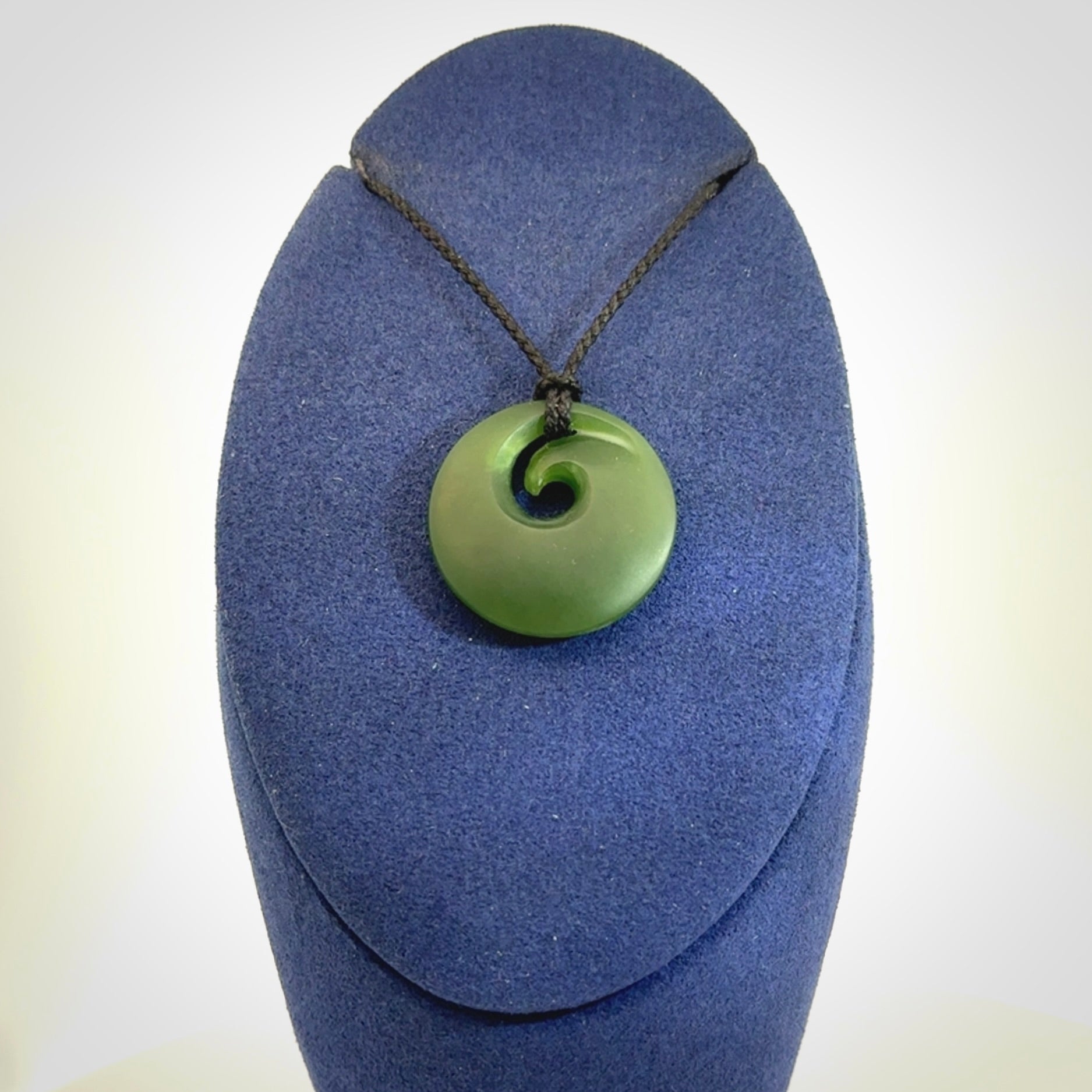 Hand carved New Zealand Jade koru pendant