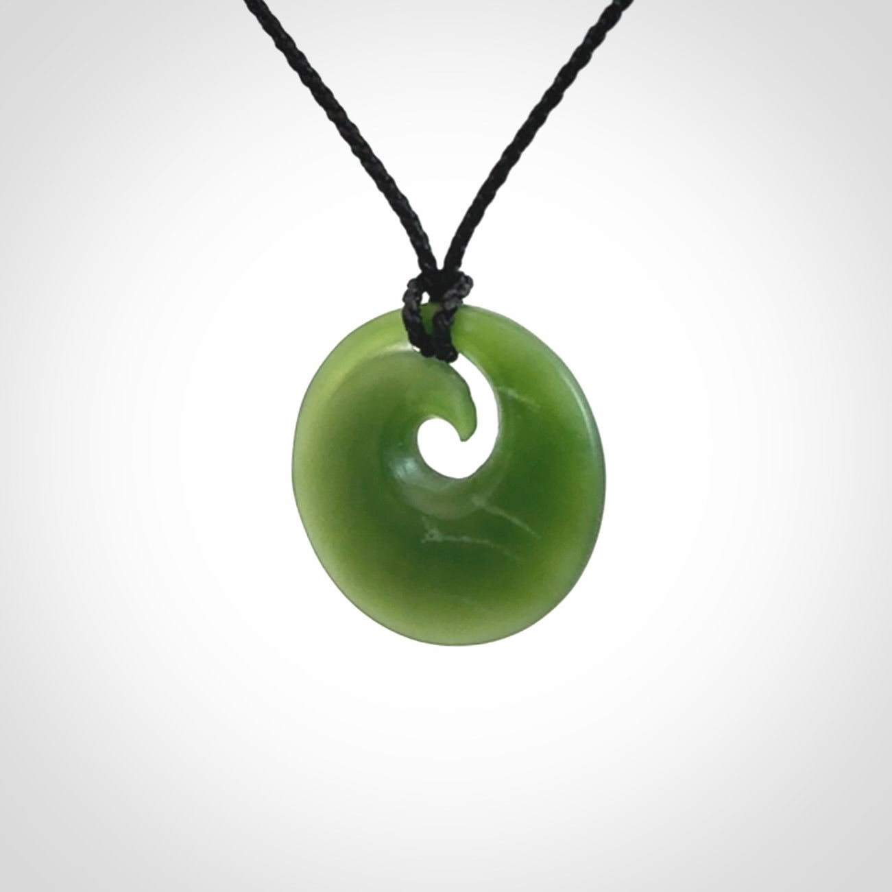 Hand carved New Zealand Jade koru pendant