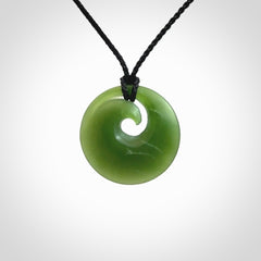 Hand carved New Zealand Jade koru pendant