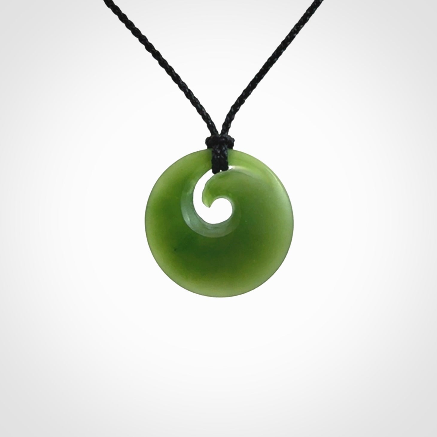 Hand carved New Zealand Jade koru pendant