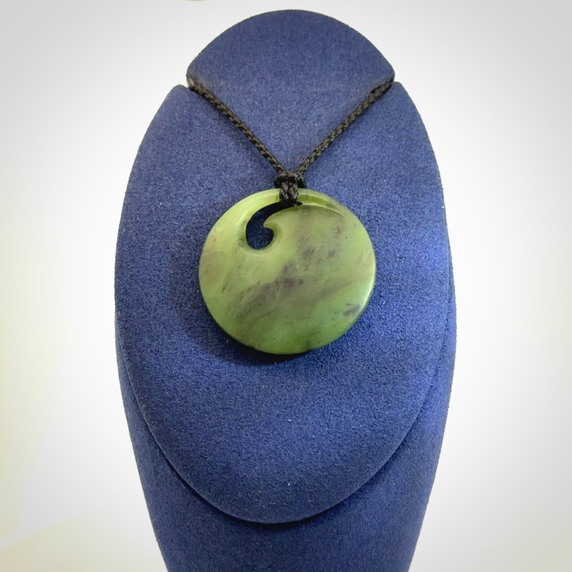 Hand carved New Zealand Jade koru pendant