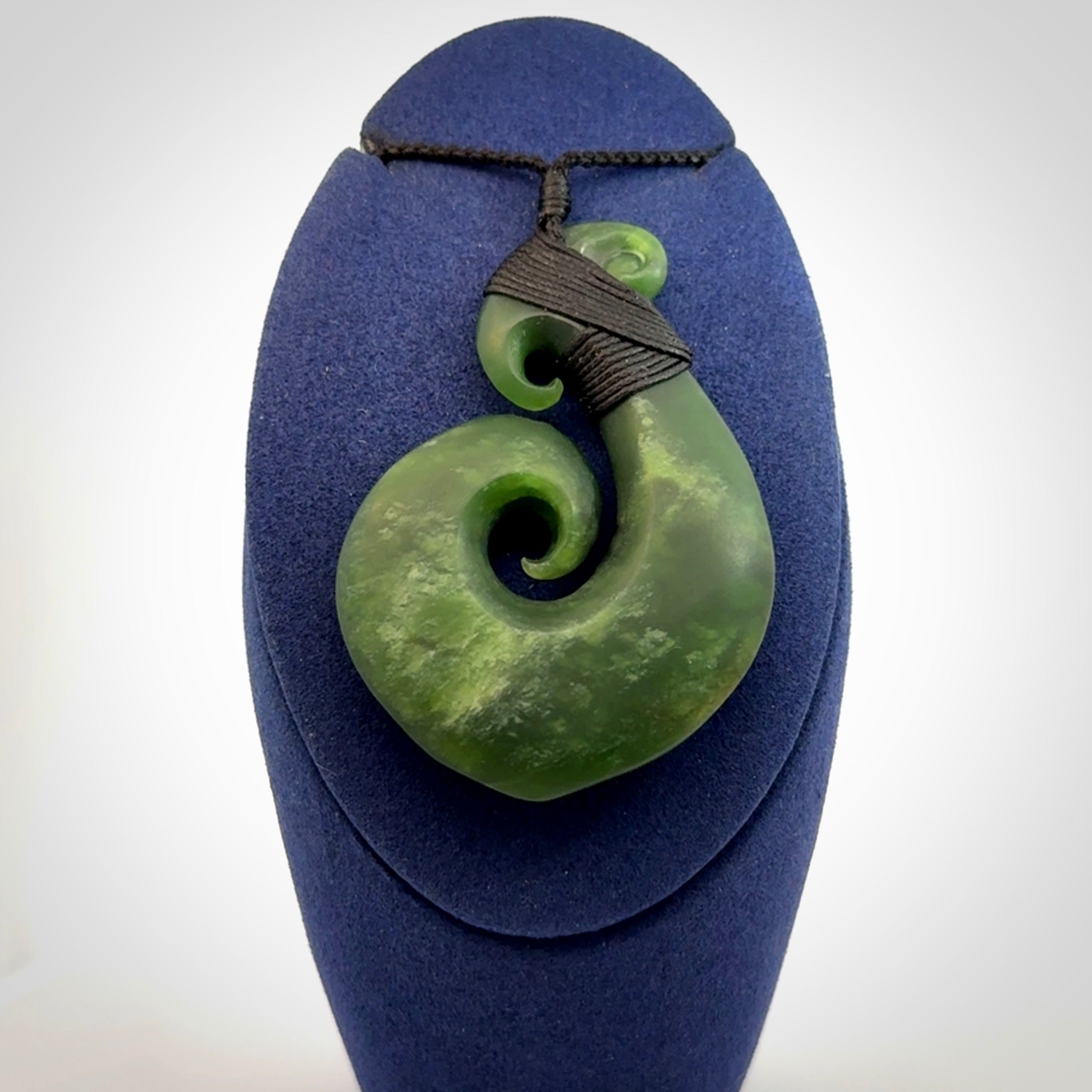 Hand carved New Zealand Jade koru pendant