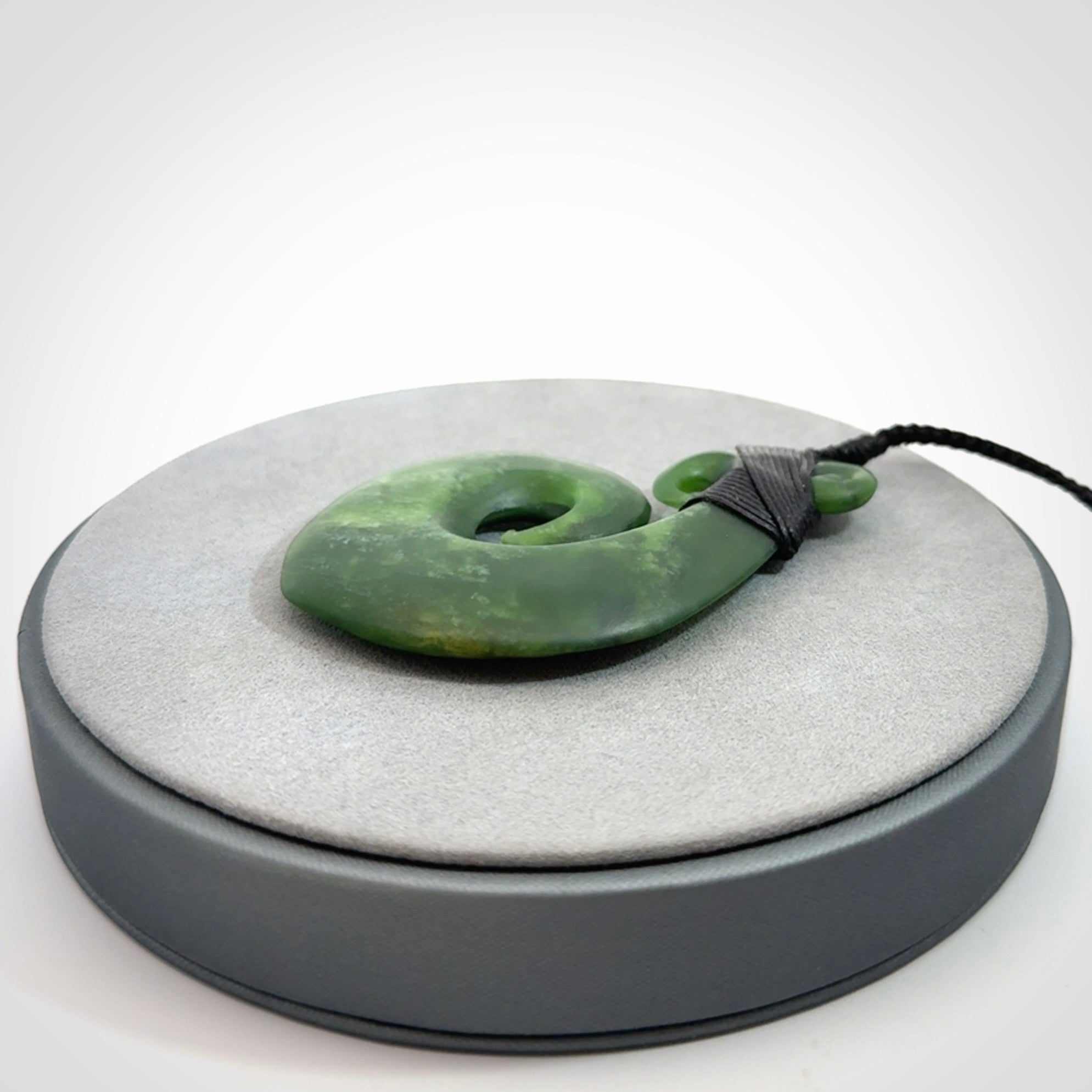 Hand carved New Zealand Jade koru pendant