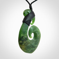 Hand carved New Zealand Jade koru pendant