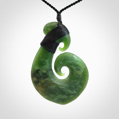 Hand carved New Zealand Jade koru pendant