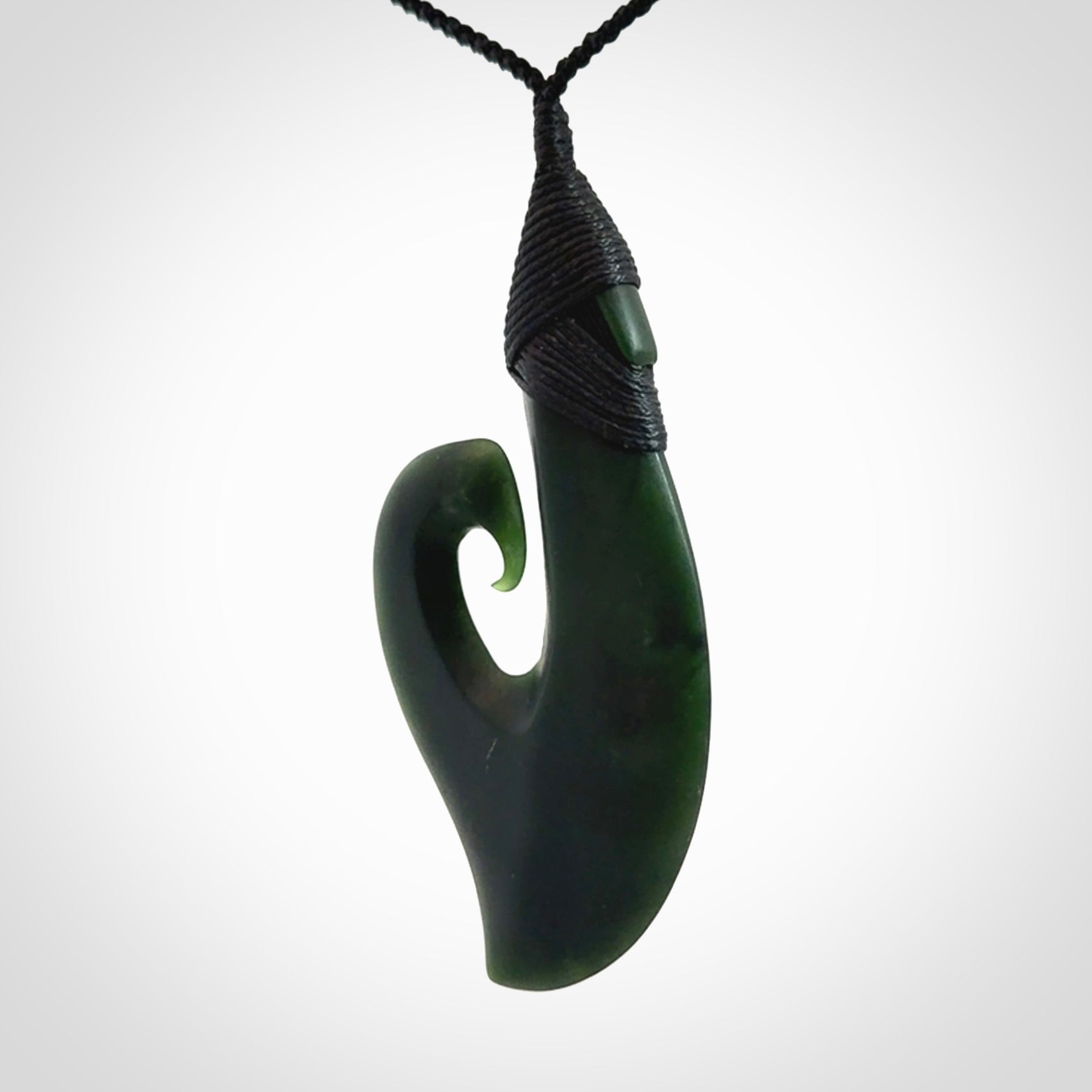 Hand carved New Zealand Jade koru pendant