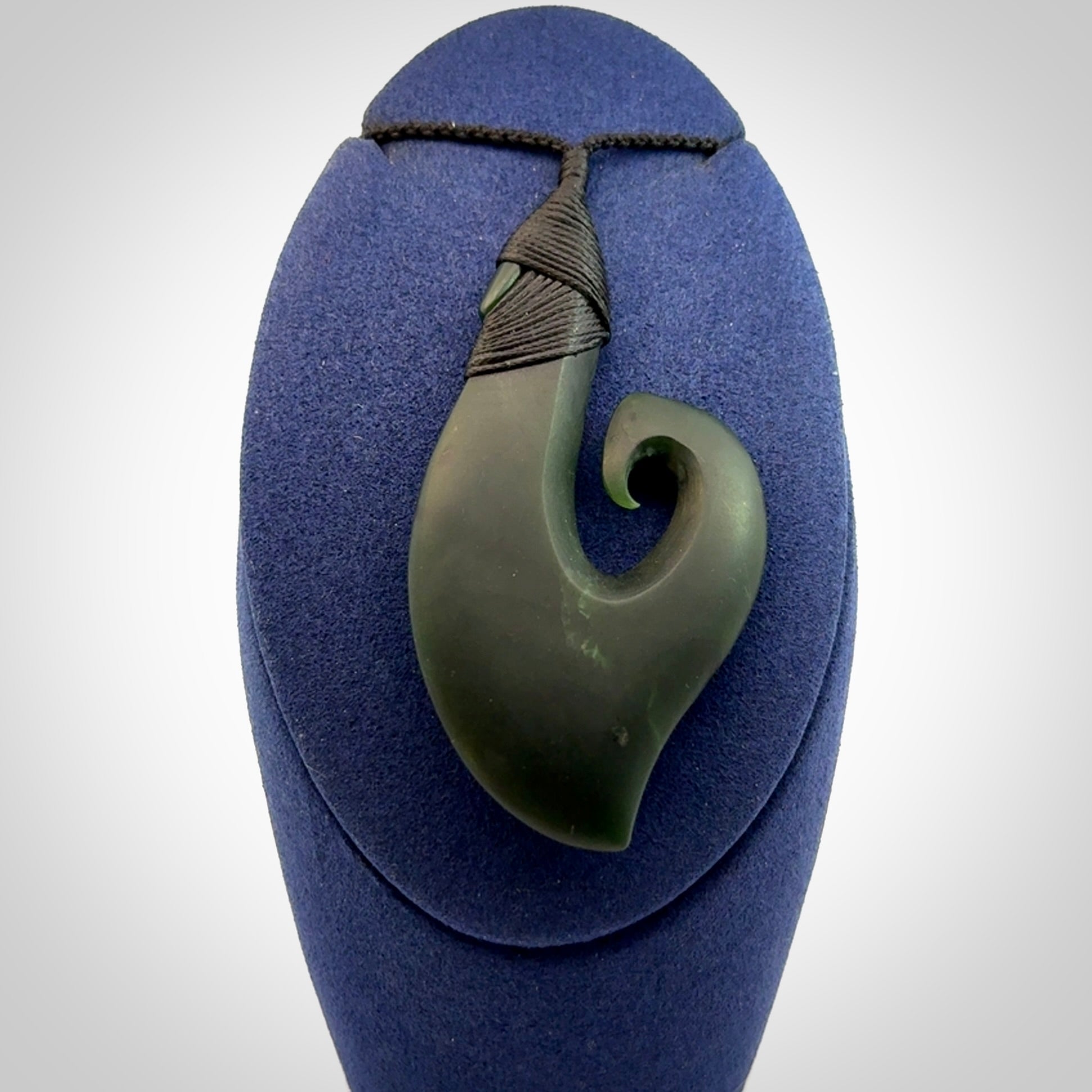 Hand carved New Zealand Jade koru pendant