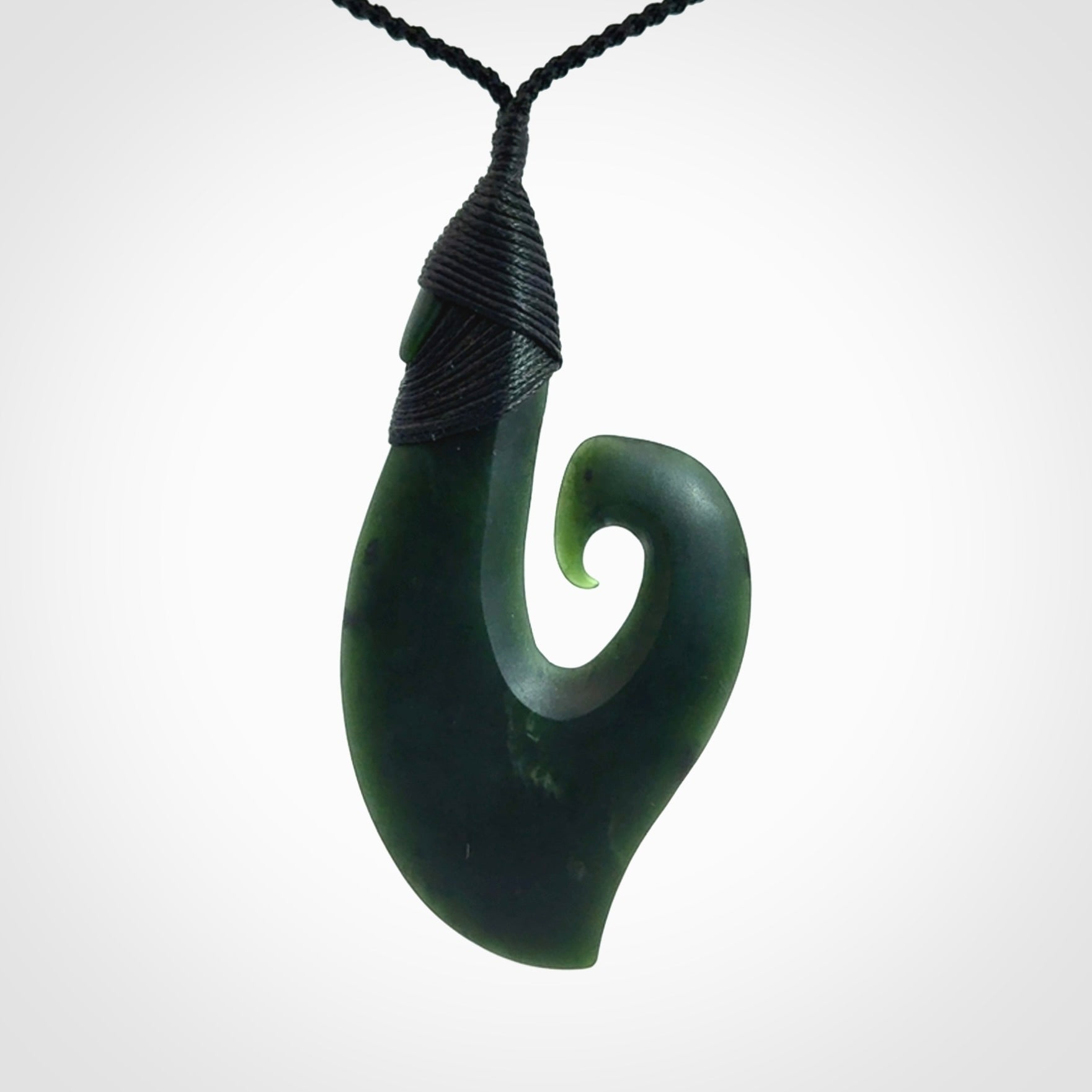 Hand carved New Zealand Jade koru pendant