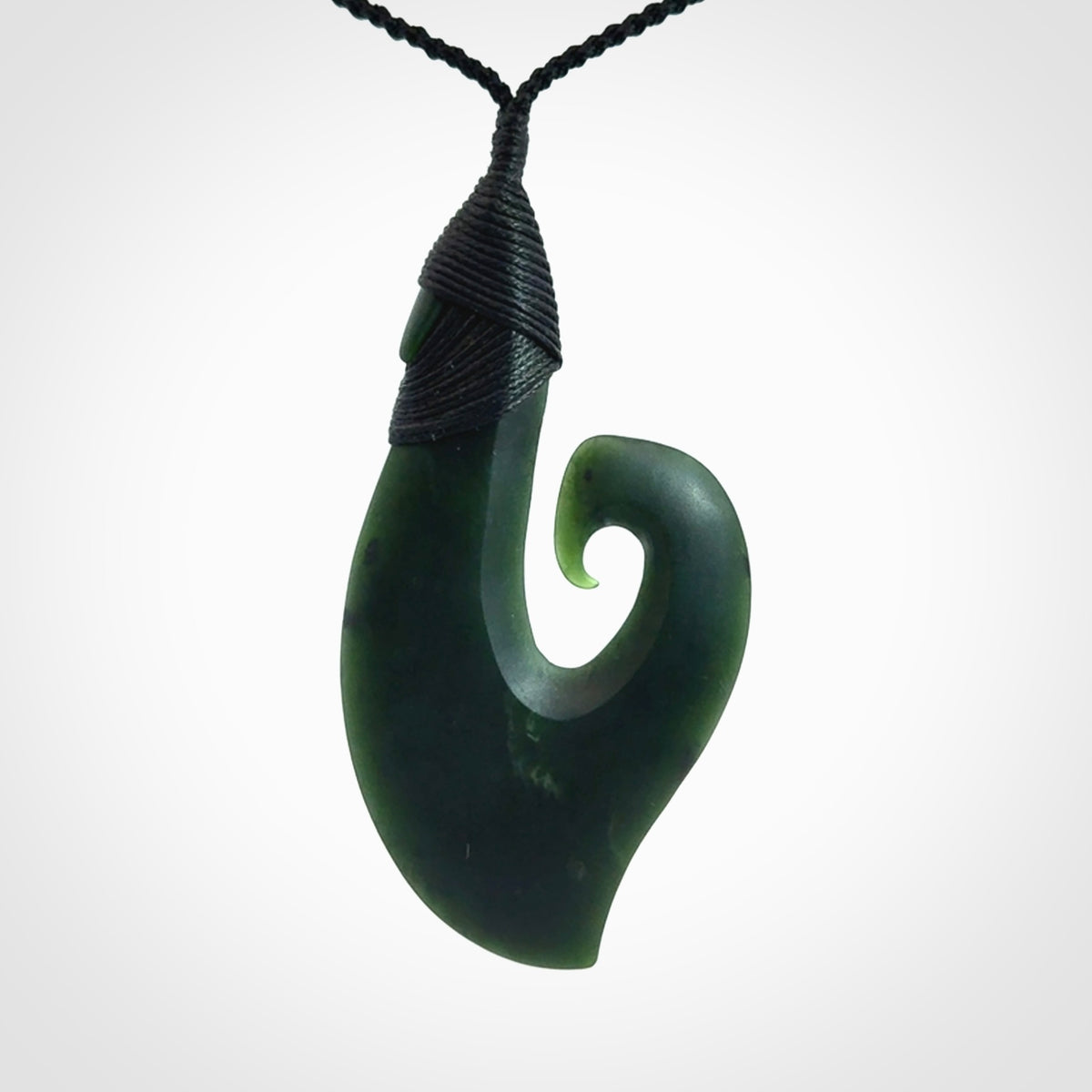 Hand carved New Zealand Jade koru pendant