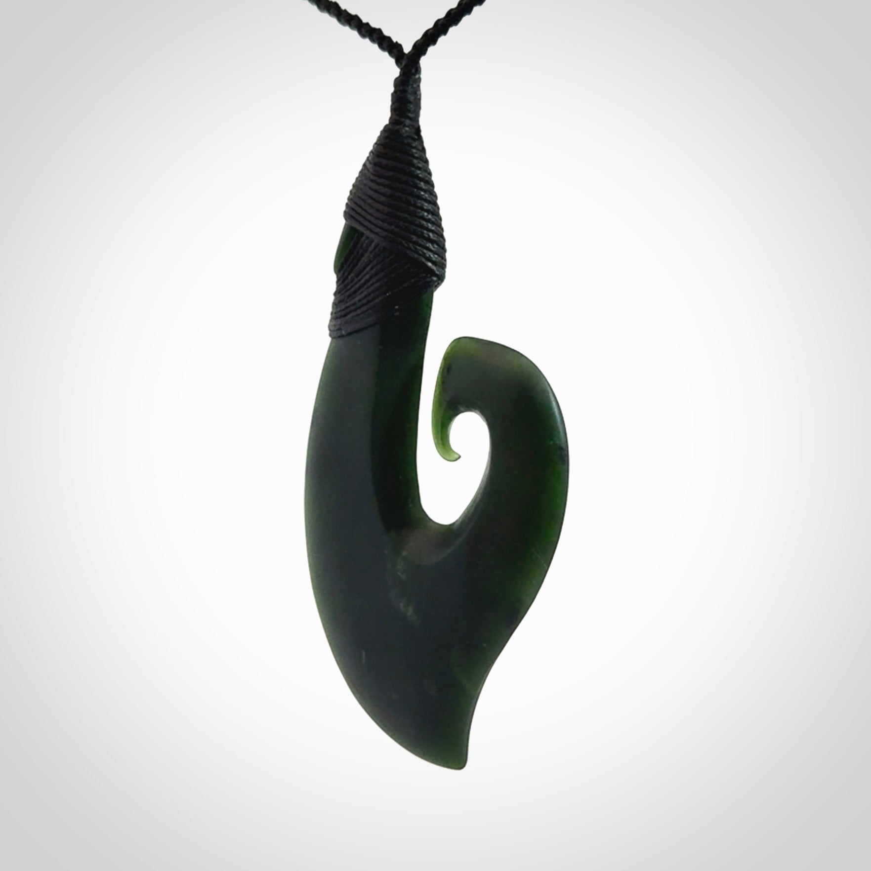Hand carved New Zealand Jade koru pendant