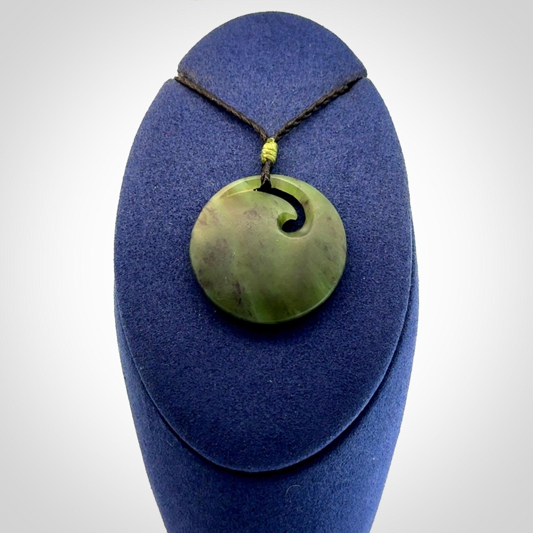 Hand Carved New Zealand Jade koru pendant