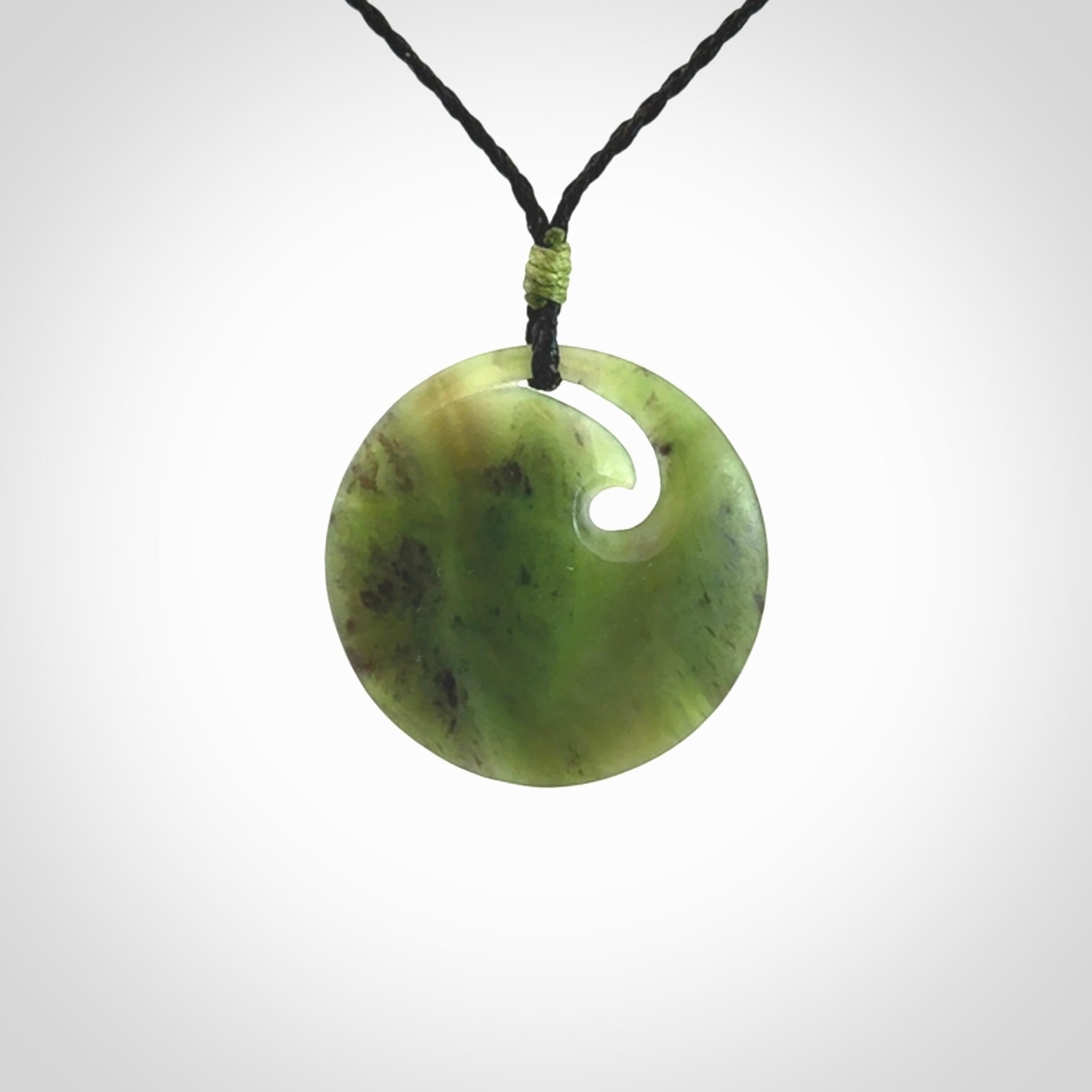 Hand Carved New Zealand Jade koru pendant