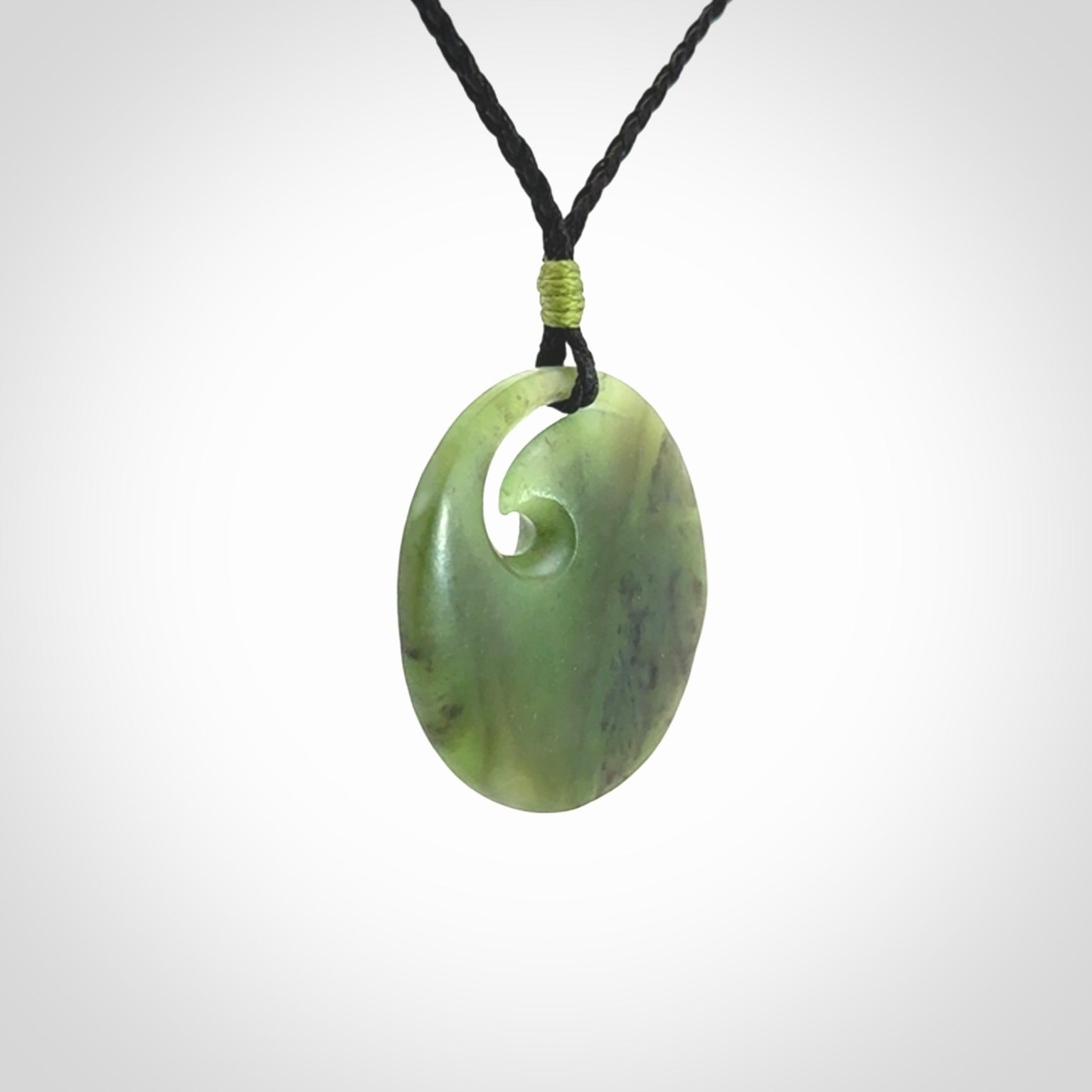 Hand Carved New Zealand Jade koru pendant