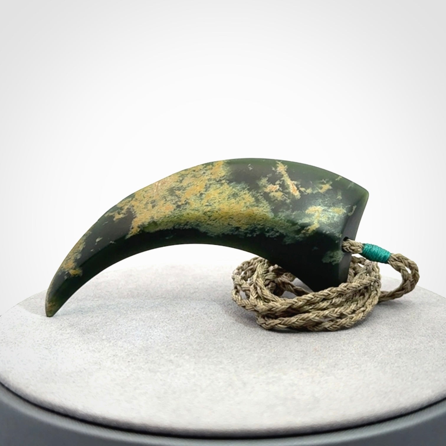 Hand Carved Niho Pendant in New Zealand Marsden Jade