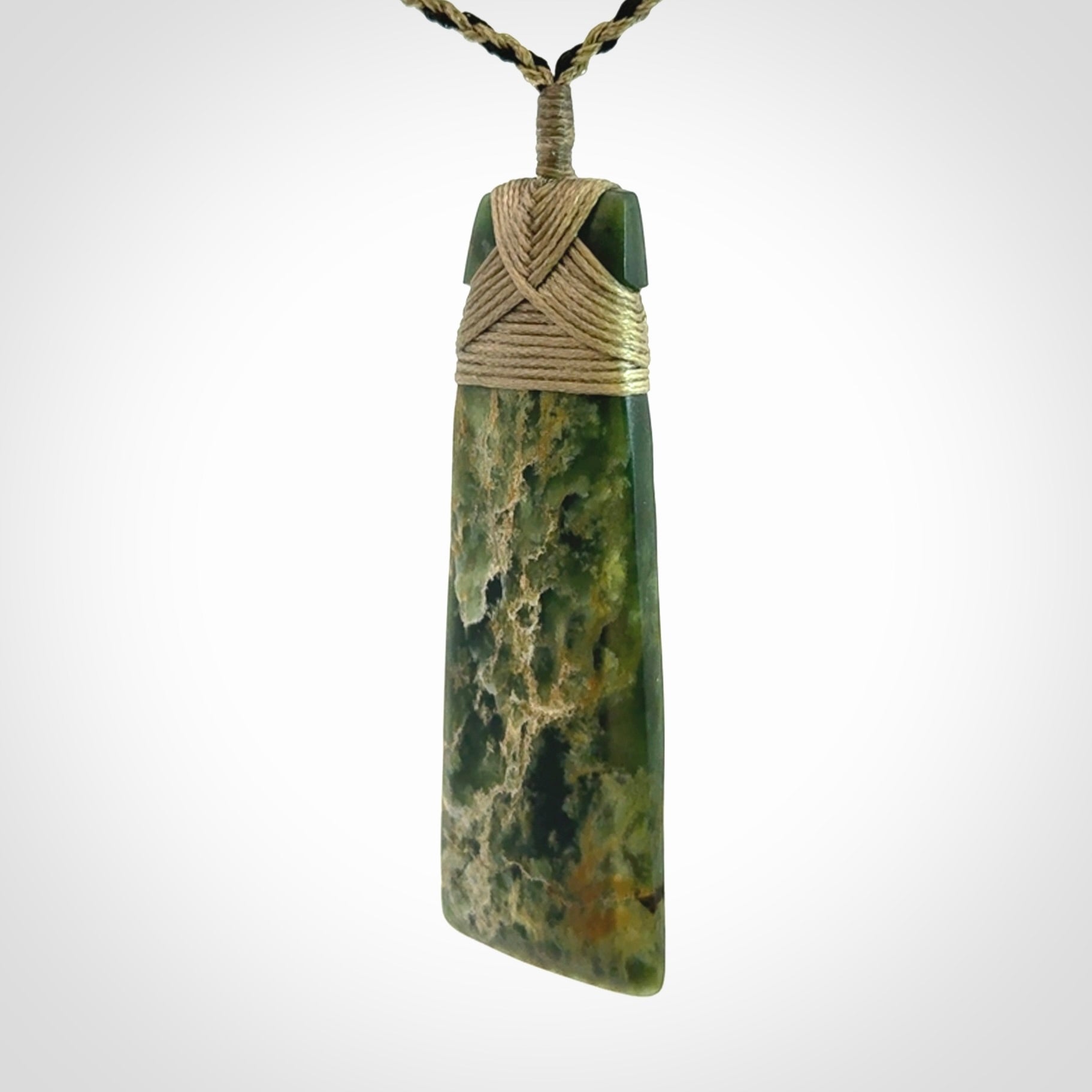 Hand carved New Zealand Jade Toki pendant