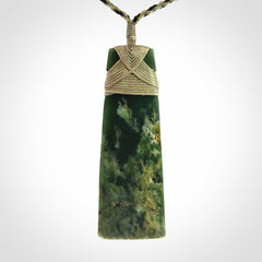 Hand carved New Zealand Jade Toki pendant
