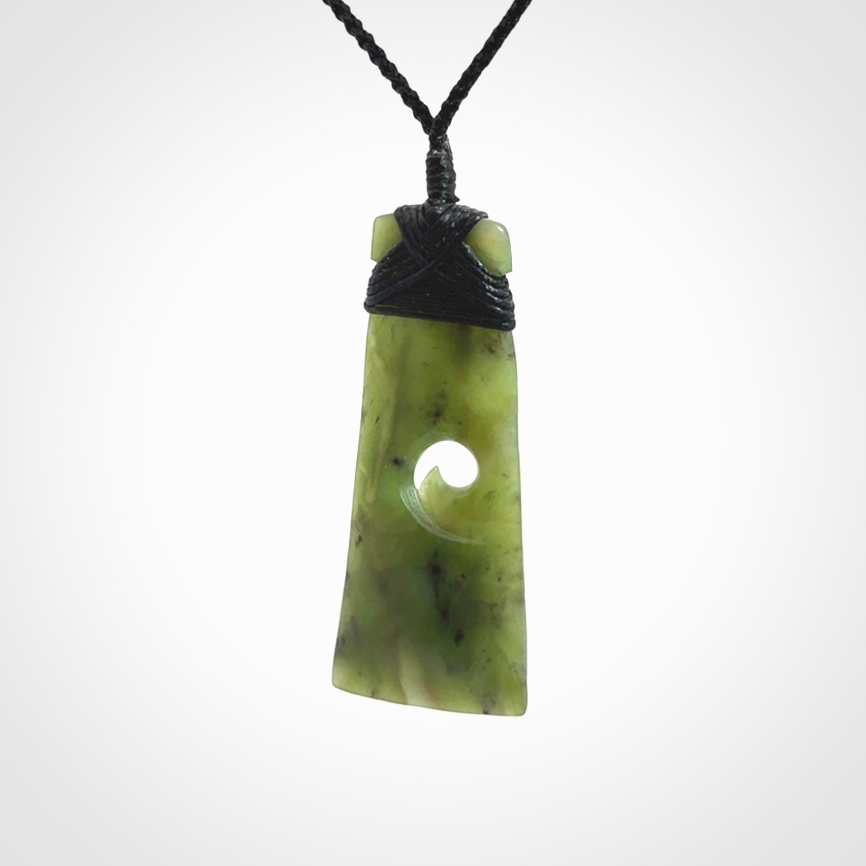 Hand carved New Zealand Jade Toki pendant
