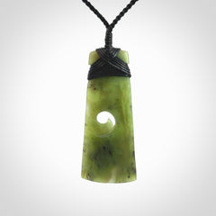 Hand carved New Zealand Jade Toki pendant