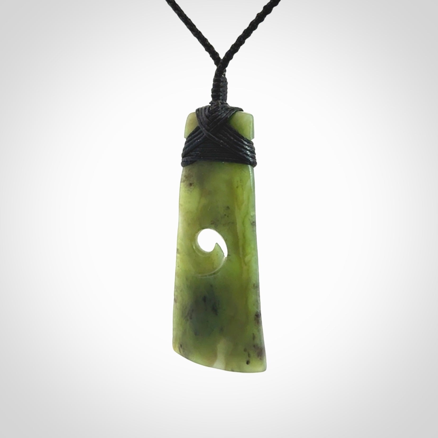 Hand carved New Zealand Jade Toki pendant