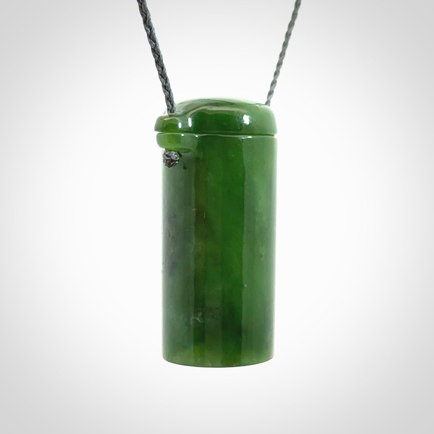 Hand carved British Columbian Jade container pendant