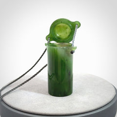 Hand carved British Columbian Jade container pendant
