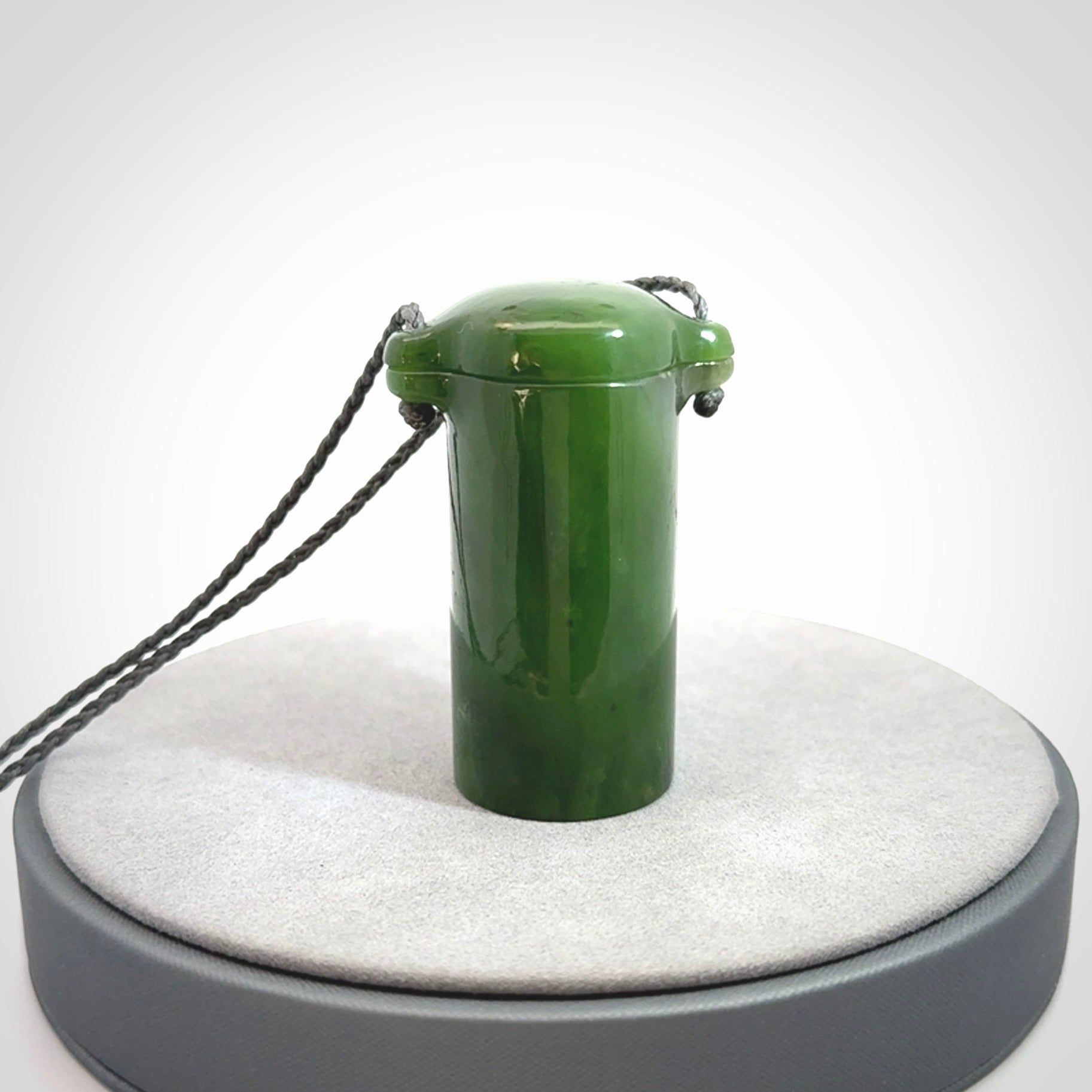 Hand carved British Columbian Jade container pendant