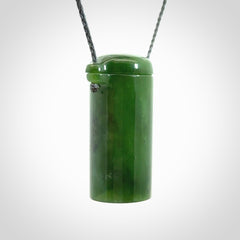 Hand carved British Columbian Jade container pendant
