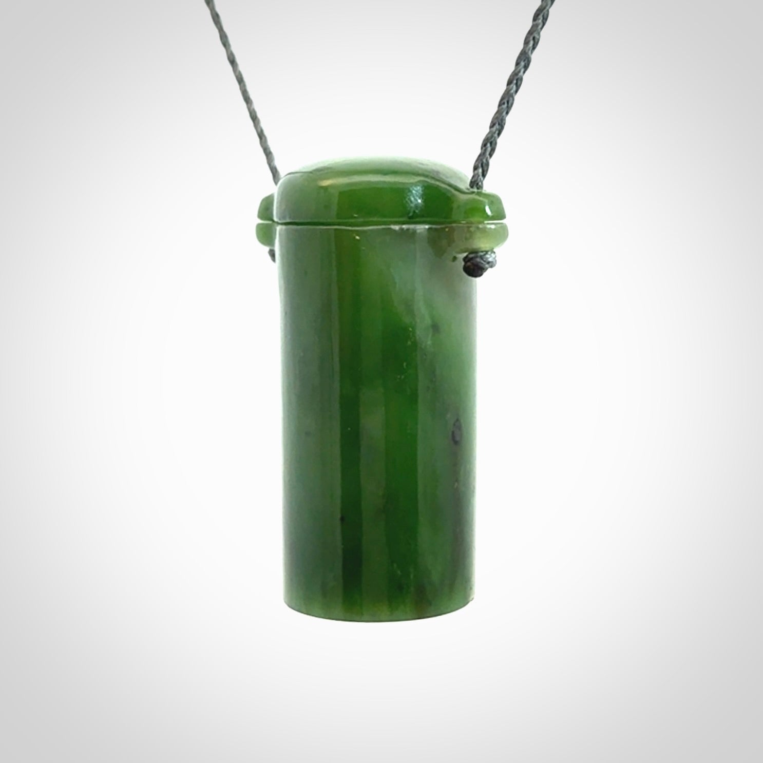 Hand carved British Columbian Jade container pendant