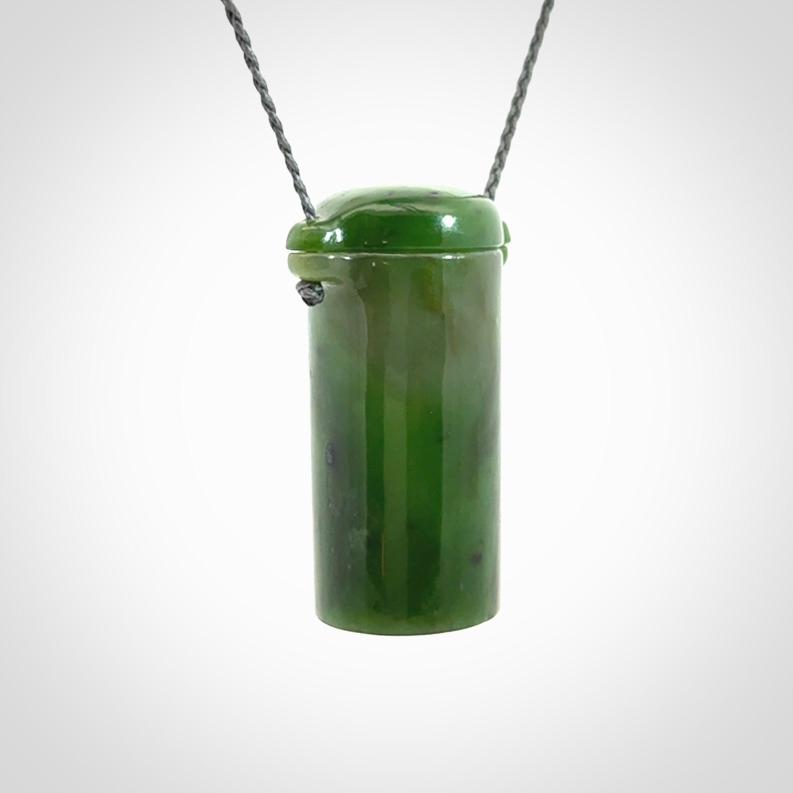 Hand carved British Columbian Jade container pendant