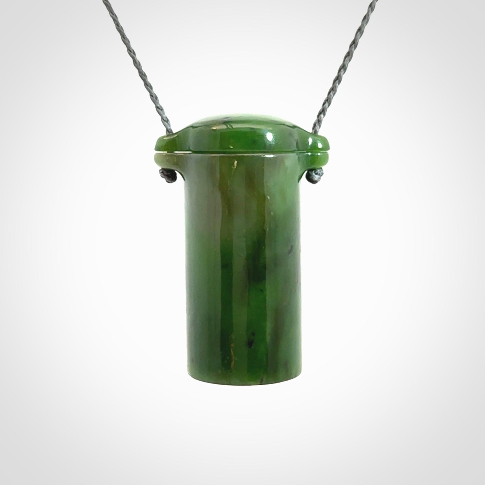 Hand carved British Columbian Jade container pendant