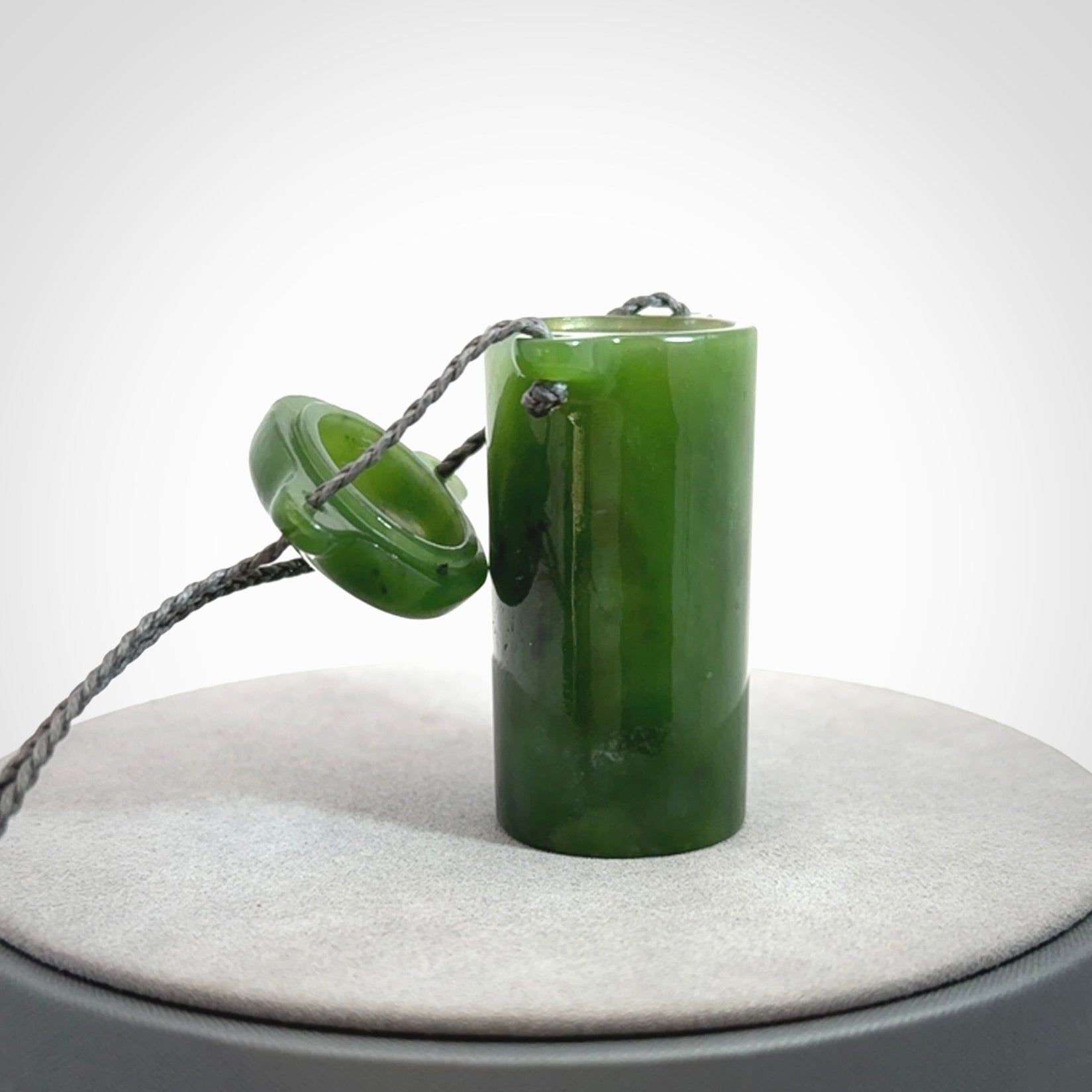 Hand carved British Columbian Jade container pendant