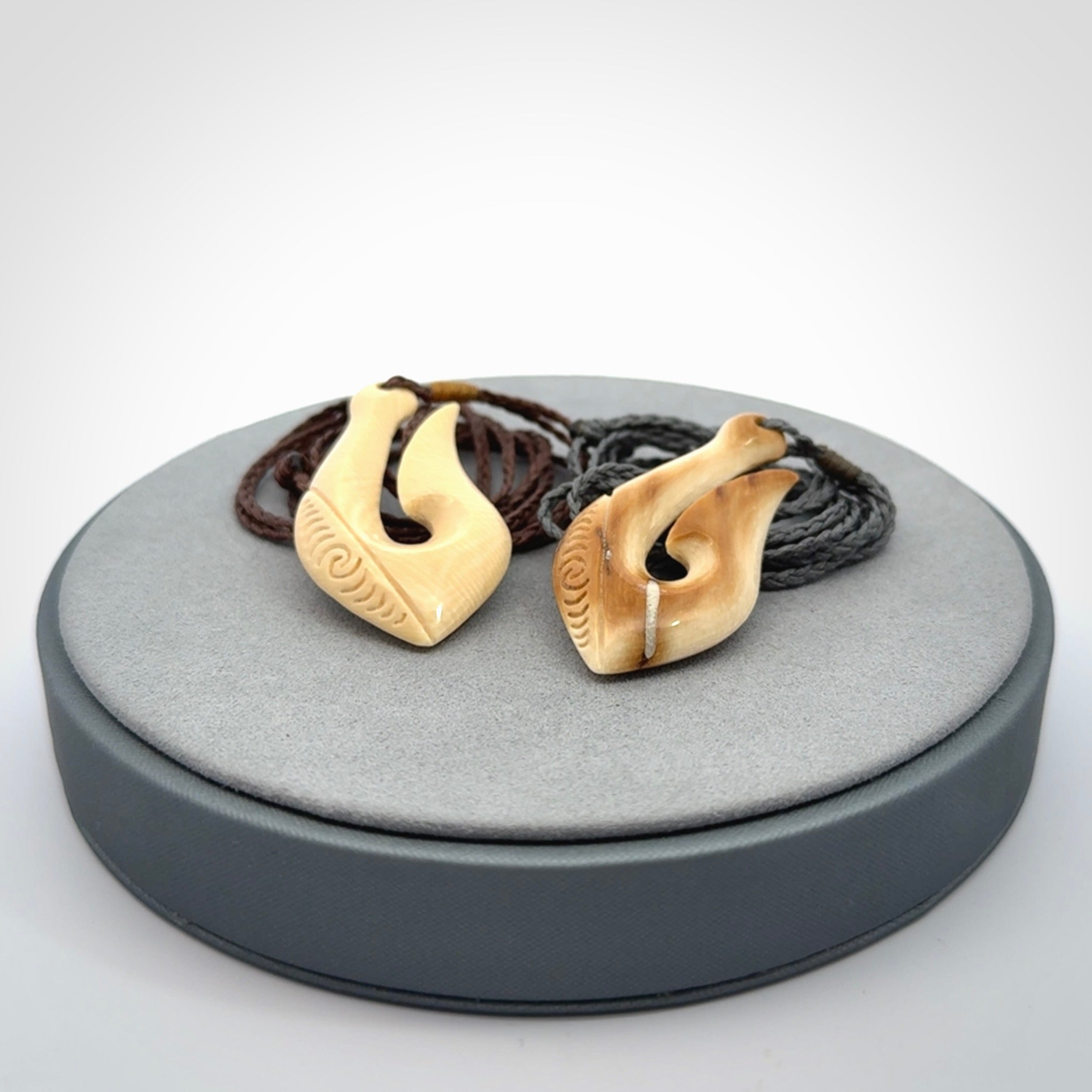 Beautiful Hook Pendants, Carved in Woolly Mammoth Tusk