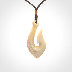 Hand Carved hook pendants in Beautiful Ancient Woolly Mammoth Tusk