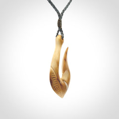 Beautiful Hook Pendants, Carved in Woolly Mammoth Tusk