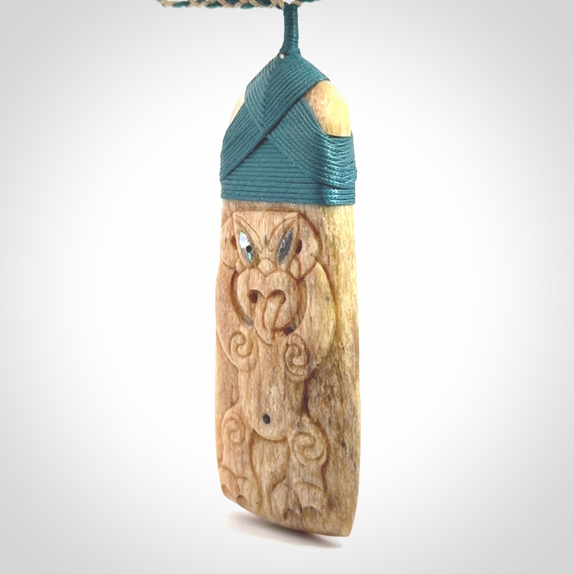 This is a wonderful, large Toki with Tiki from Bone