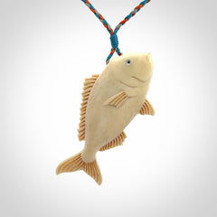 A Beautifully Carved Bone Snapper Pendant