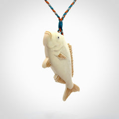 A Beautifully Carved Bone Snapper Pendant