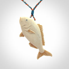 A Beautifully Carved Bone Snapper Pendant