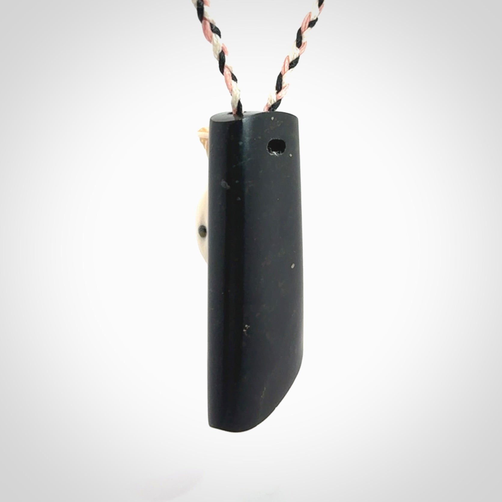 A Wonderful Albatross Pendant, Hand carved in Bone and Jade