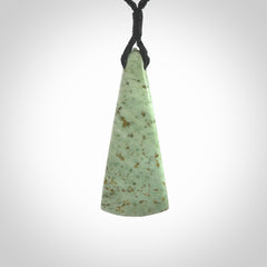 This is a wonderful New Zealand Kokopu Jade drop pendant.