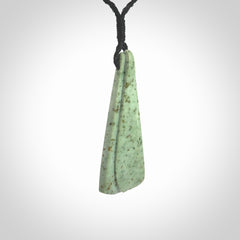 This is a wonderful New Zealand Kokopu Jade drop pendant.